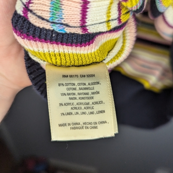 Moth Anthropologie striped dolman boat neck  sweater size woman's small - Picture 7 of 8